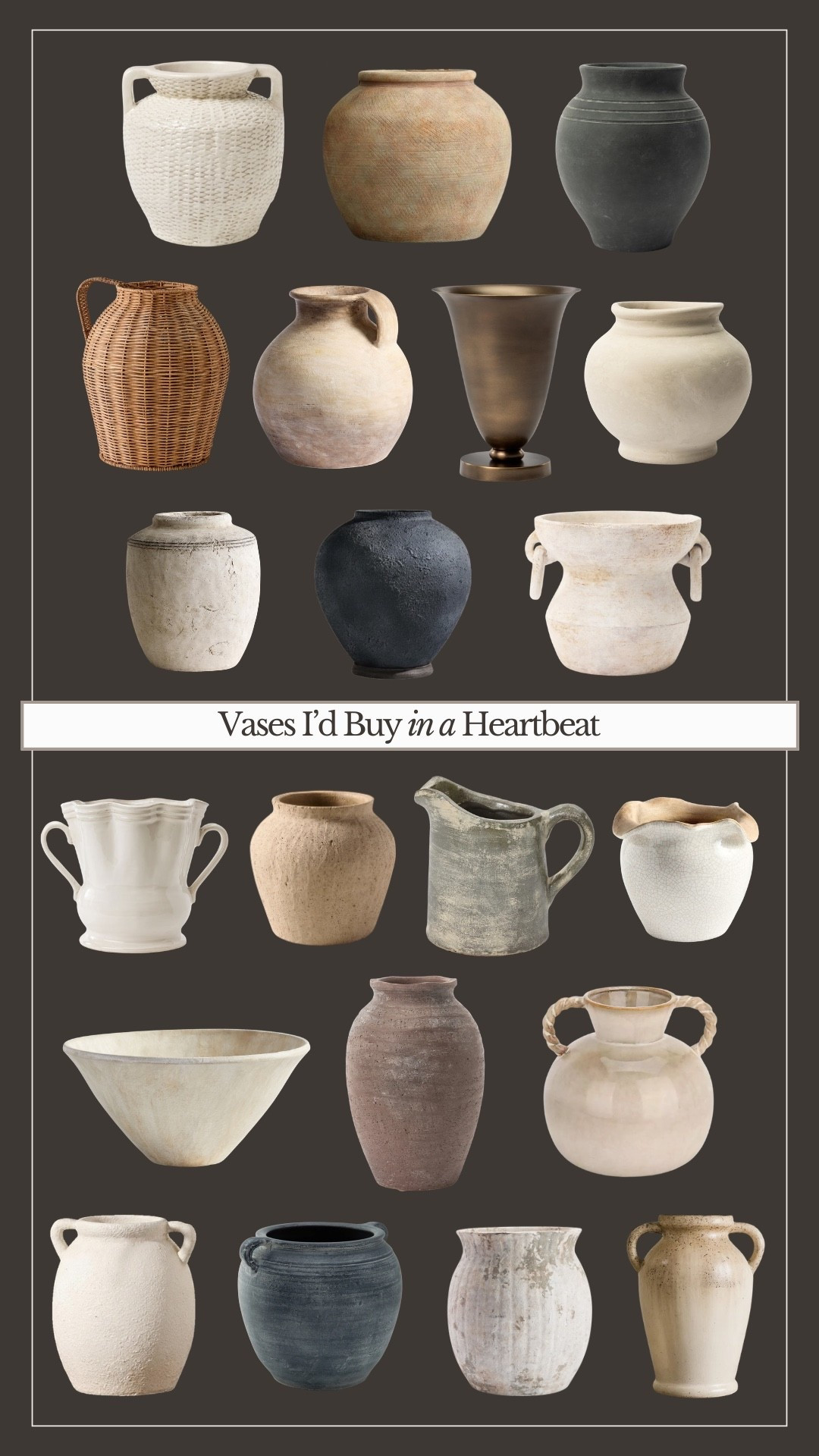 A collection of my favorite vases to use for styling any space

#LTKHome