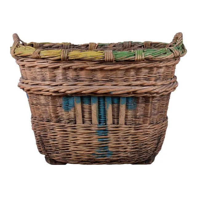 Antique French Champagne Harvest Basket | Chairish