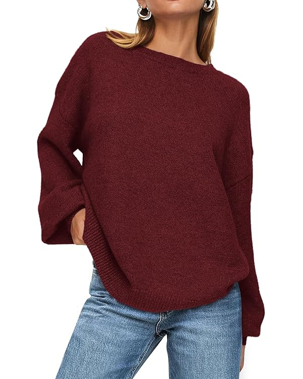 PRETTYGARDEN Women's Winter Sweaters Casual Crew Neck Long Sleeve Pullover Ribbed Knit Loose Fit ... | Amazon (US)