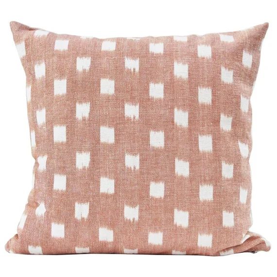 Kufri Rex Designer Pillows in Blush // Ikat Pillow // Boho Tribal Decor Throw Pillows // Decorati... | Etsy (US)