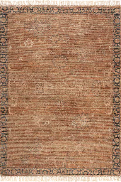 Brown Marigold Tasseled 5' x 8' Area Rug | Rugs USA