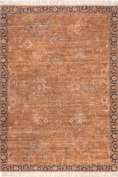 Brown Marigold Tasseled 4' x 6' Area Rug | Rugs USA