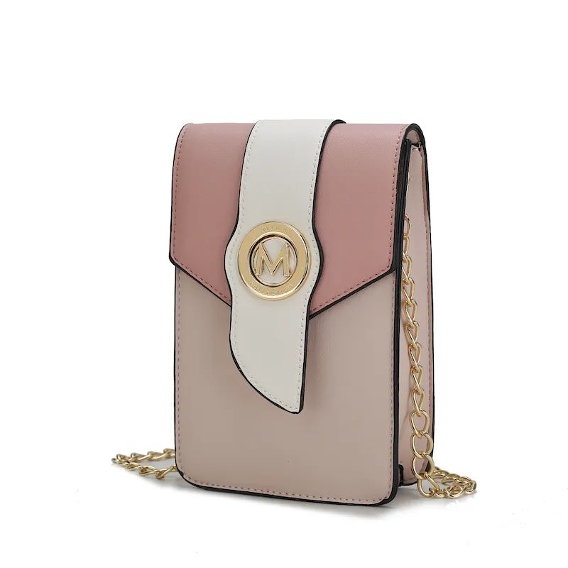 MKF Collection by Mia K Dixie Vegan Leather Phone Crossbody Bag - Pink | Verishop