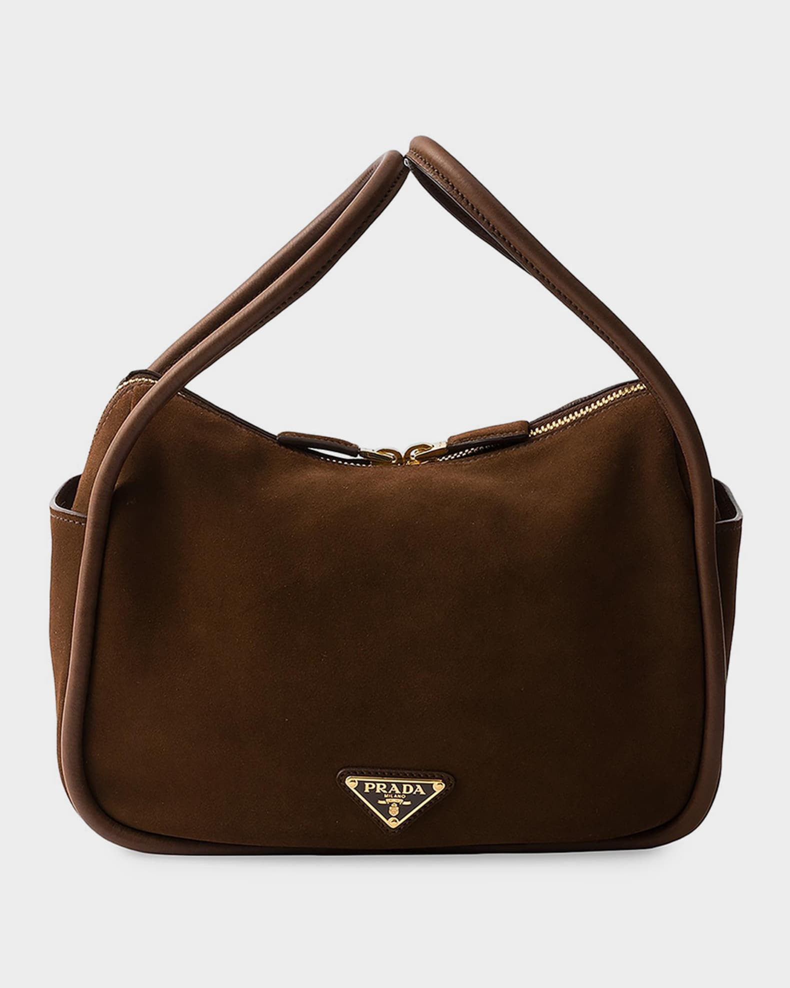 Darling Zip Suede Top-Handle Bag | Neiman Marcus