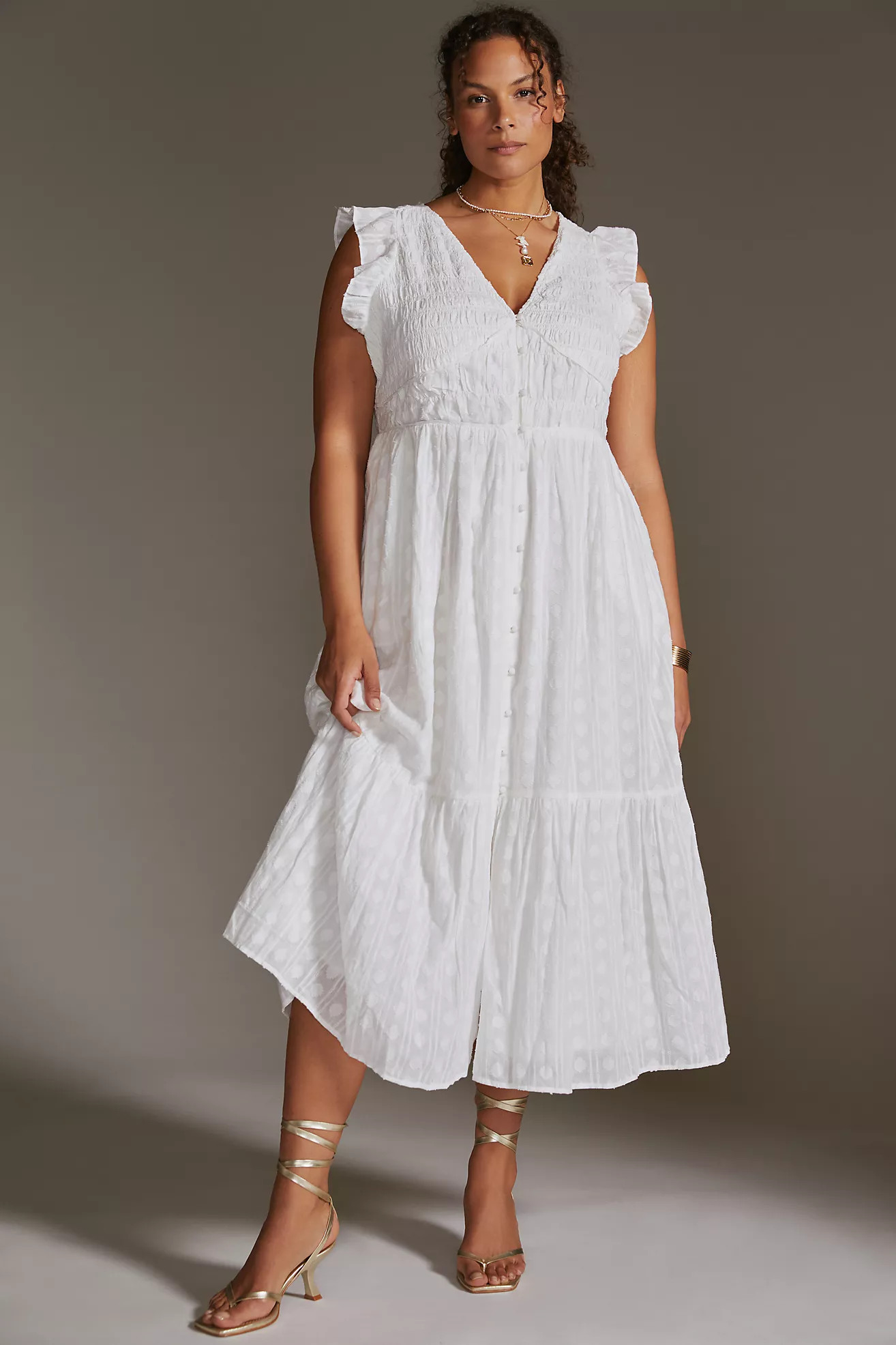 By Anthropologie The Peregrine Midi Dress | Anthropologie (US)