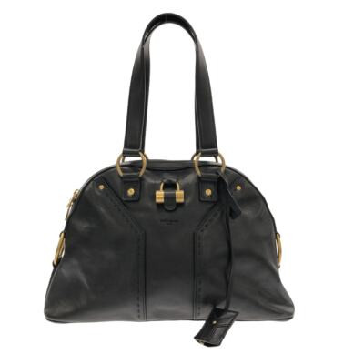 Auth YvesSaintLaurent rivegauche (YSL) Muse Bag 156465 Black Leather Handbag  | eBay | eBay US