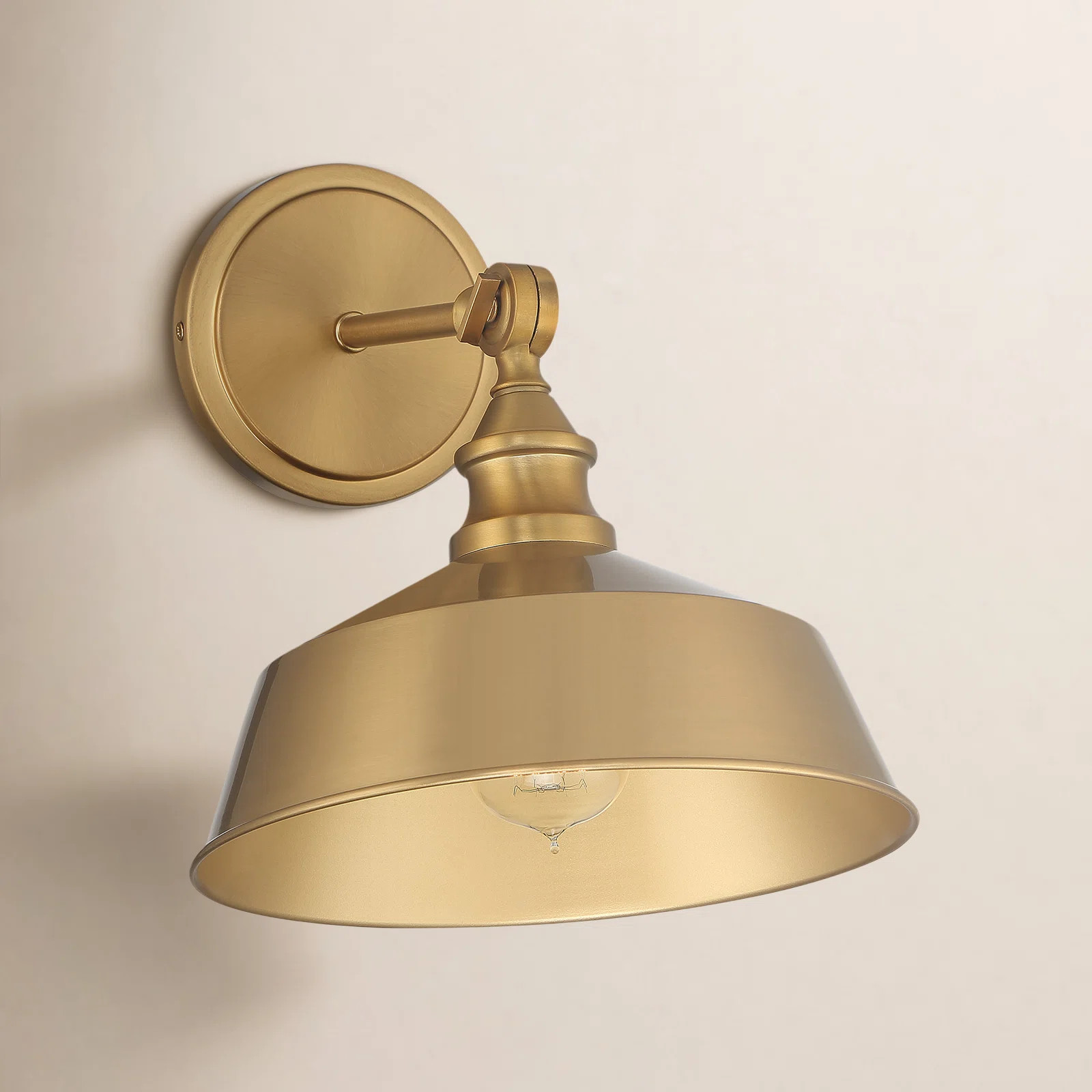 Jeb Single Light Dimmable Armed Sconce | Birch Lane
