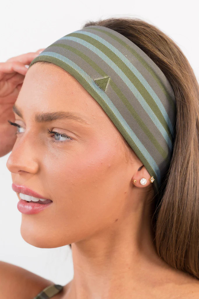 Cloud II™ Headband - Olive Stripe | Vitality