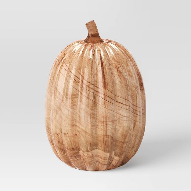 Tall Harvest Glass Pumpkin Brown - Threshold™ | Target