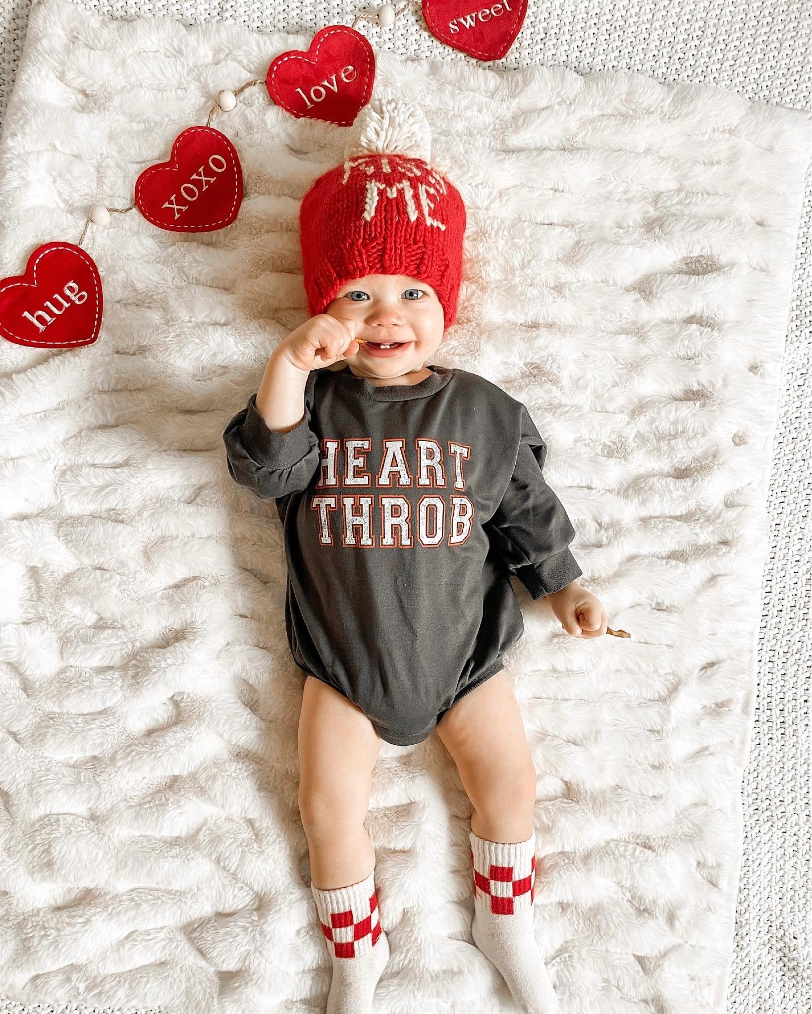 What a total ❤️HEART THROB ❤️ Little Roman’s outfit has me in love! Who told him he could be this cute?!! 

#altardstate #tullabee #tullabeebabyshop #tullabeebaby #standoutforgood #babyvalentines #valentinesday2023 #miniinfluencer #babyinfluencer #babyootd #heartthrob #childrensclothing #childrenfashion #kickinupsocks  #boymom #momfashion #boymama #brotherhood

#LTKSeasonal #LTKkids #LTKbaby