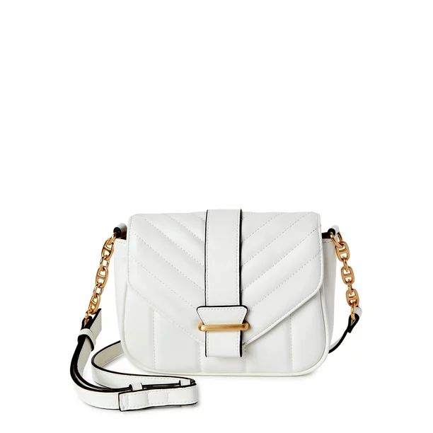 Time and Tru Women’s Camber Crossbody Handbag White - Walmart.com | Walmart (US)