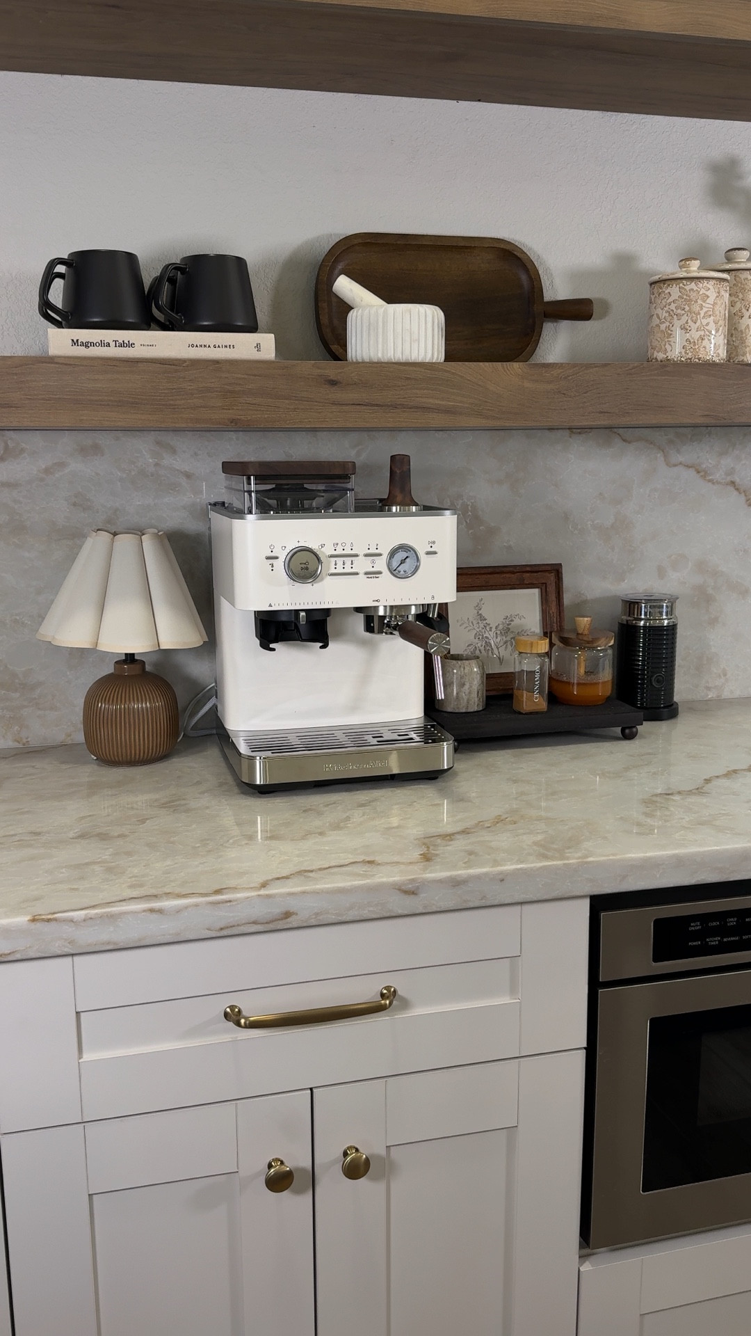 Aesthetic semi-automatic espresso machine! This machine is so gorgeous and I’ll be able to make coffee shop style coffees at home! 
•
•
Coffee bar, espresso, espresso machine, kitchen aid espresso machine, breville, breville barista, breville bambino


#LTKHome