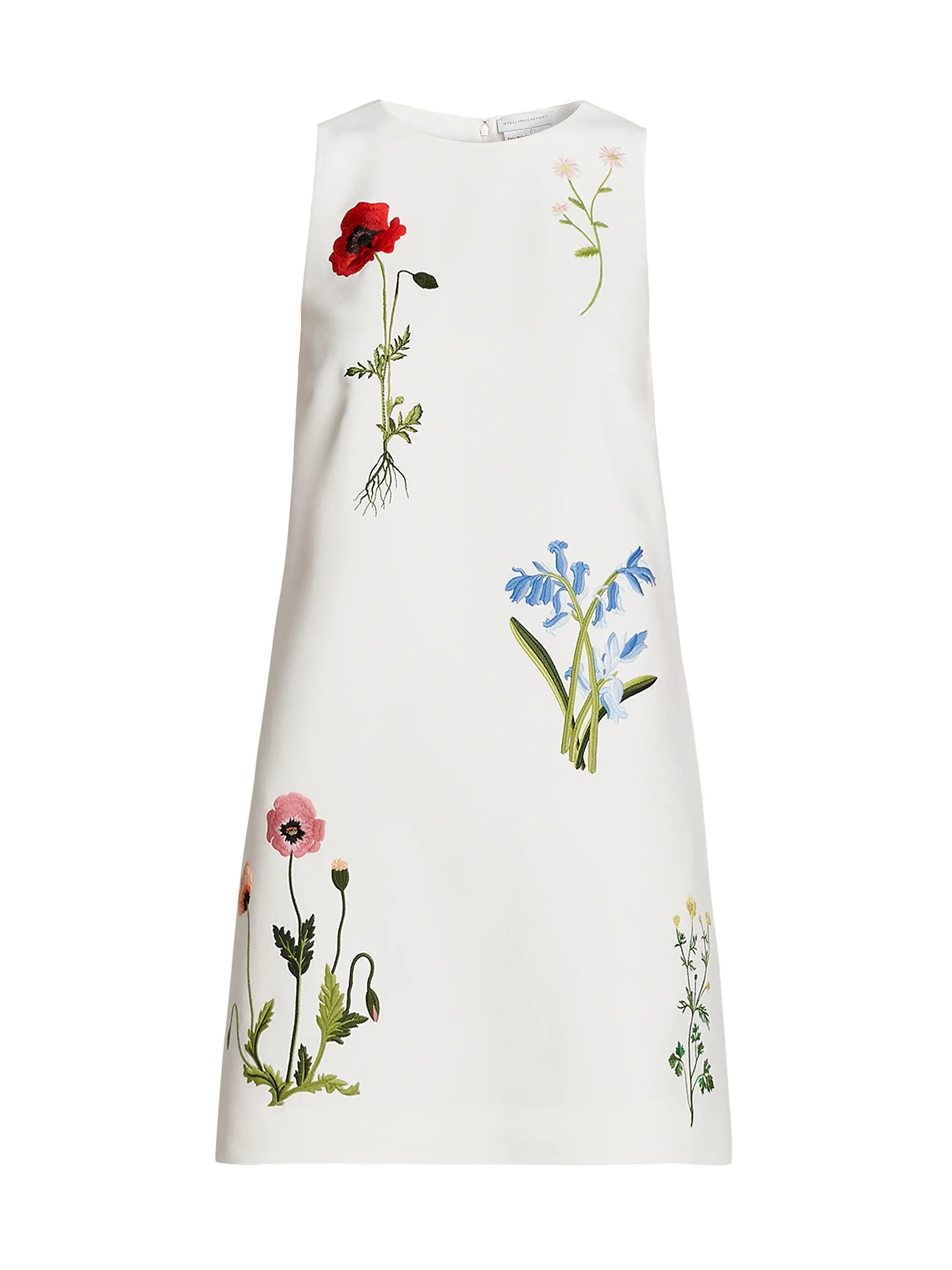 Stella McCartney Floral-Embroidered Shift Dress | Saks Fifth Avenue | Saks Fifth Avenue