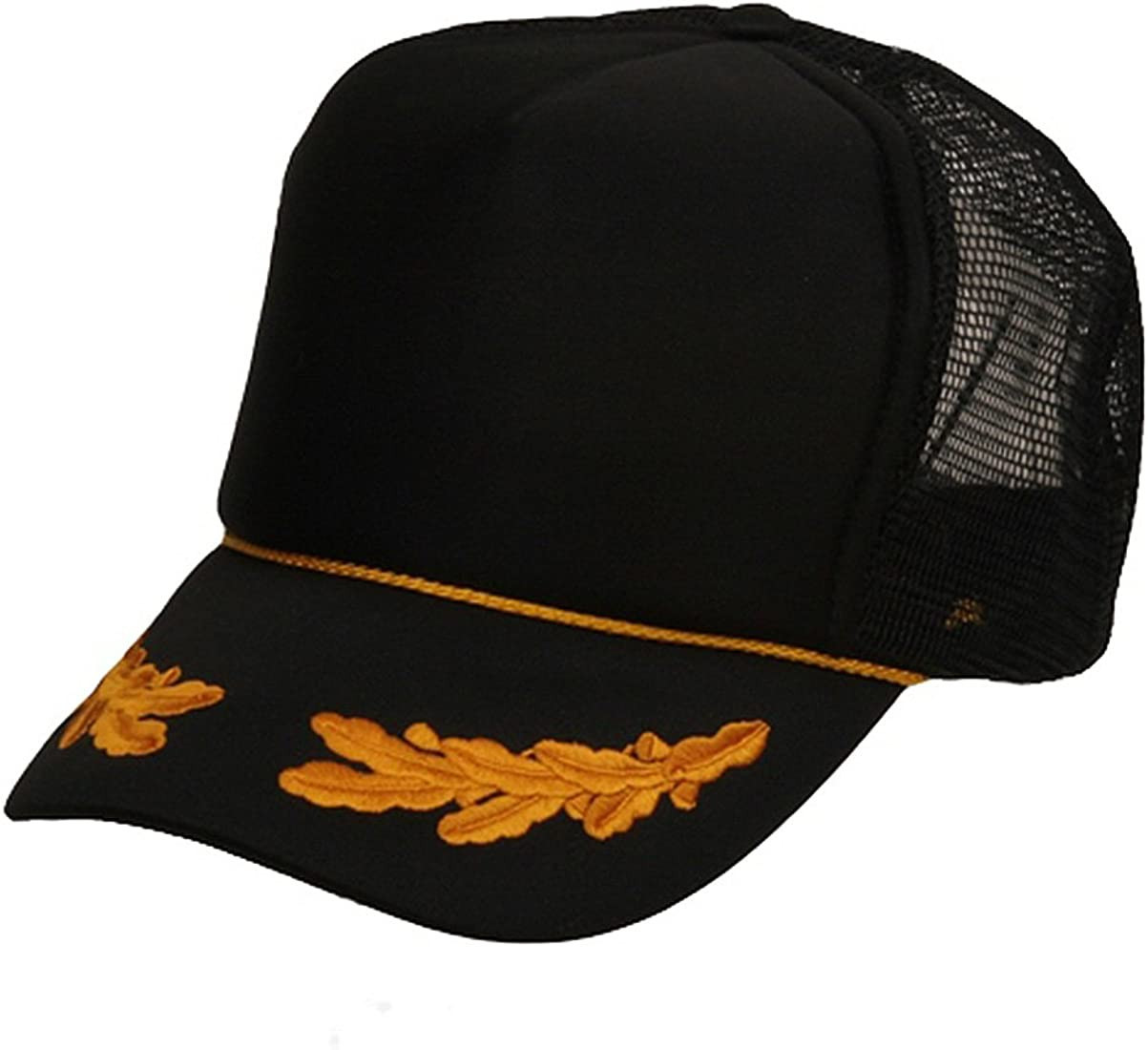 Oak Leaves Foam Mesh Cap-Black Gold | Amazon (US)