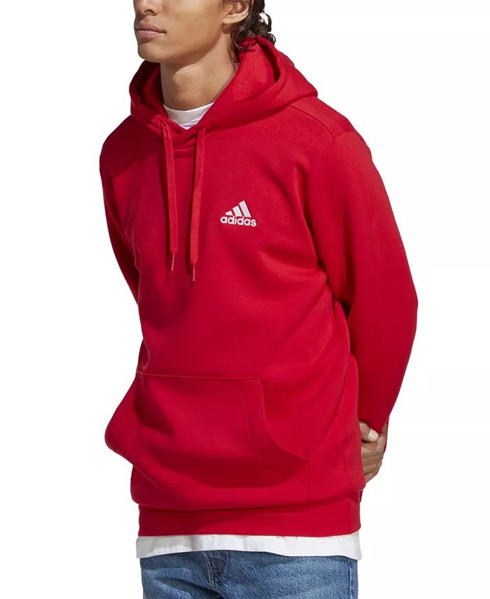 adidas Men's Feel Cozy Essentials Fleece Pullover Hoodie - Macy's | Macy's