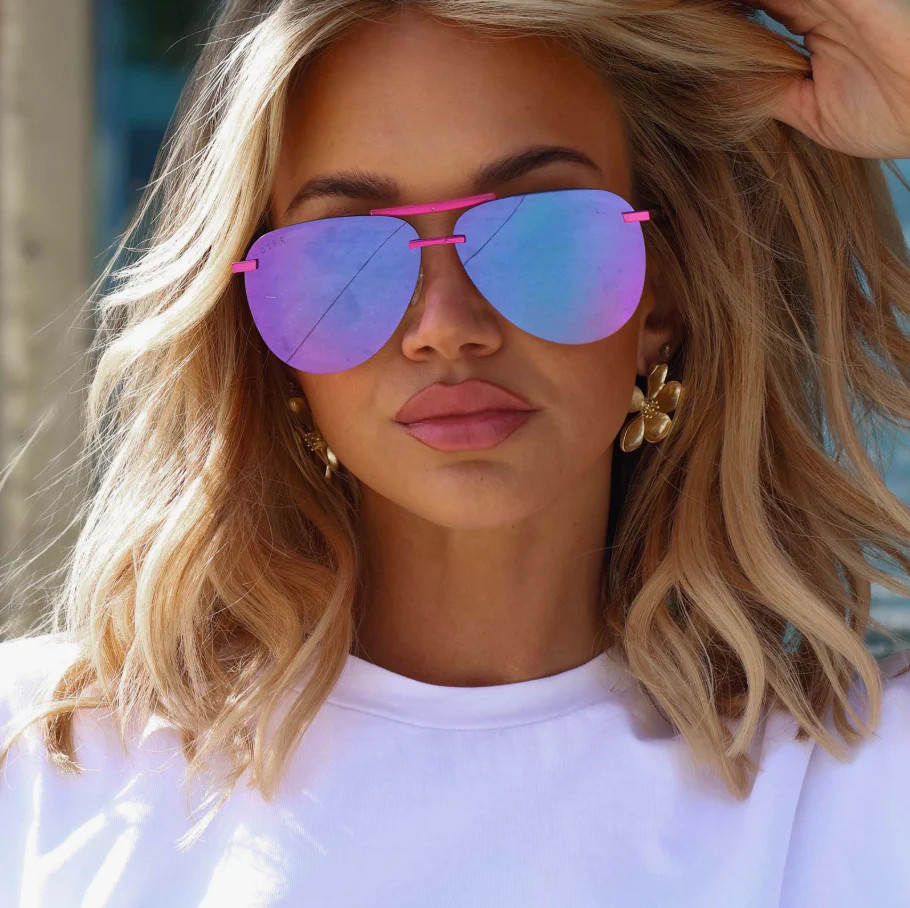 NEW!! Tahoe Pink Rush Metallic Sunglasses | Glitzy Bella