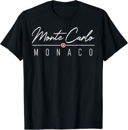 Monte Carlo Monaco Shirt for Women, Men, Girls & Boys T-Shirt | Amazon (US)