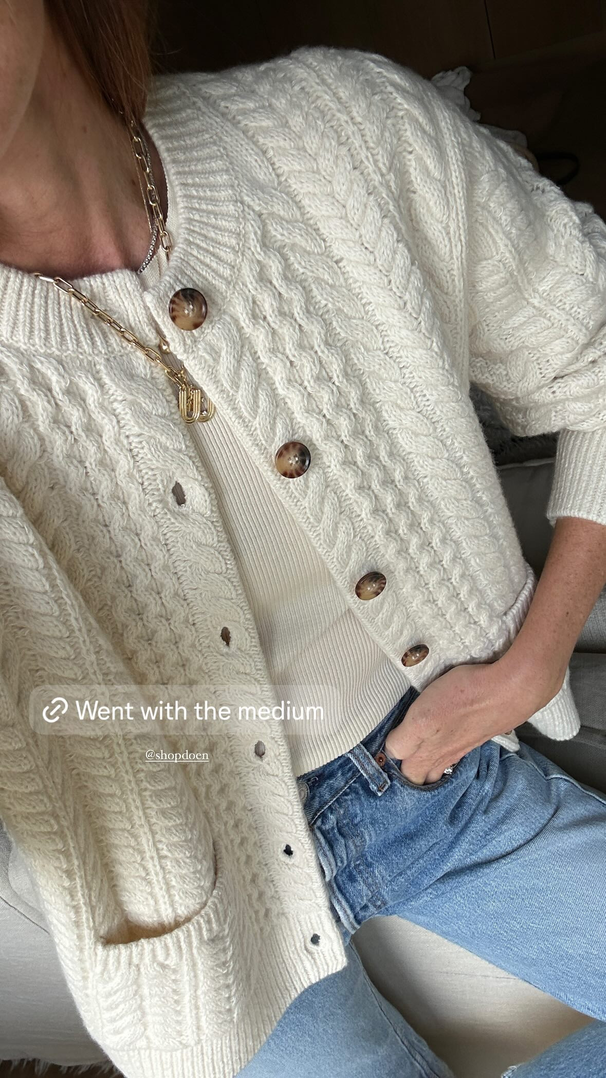 I can tell this Doen sweater is going to be a staple in my closet. Went with the medium! 

 #LTKSeasonal #LTKStyleTip