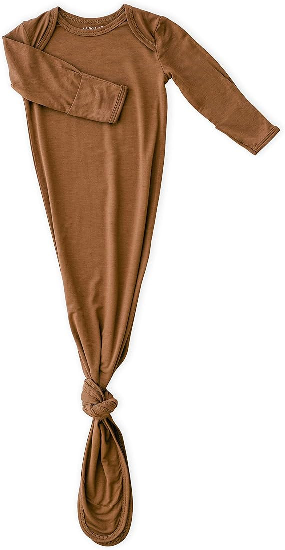 Wallaby Kids Extra Tall Knotted Baby Gown, Super Soft Bamboo Newborn Sleeper for Baby Girl and Bo... | Amazon (US)