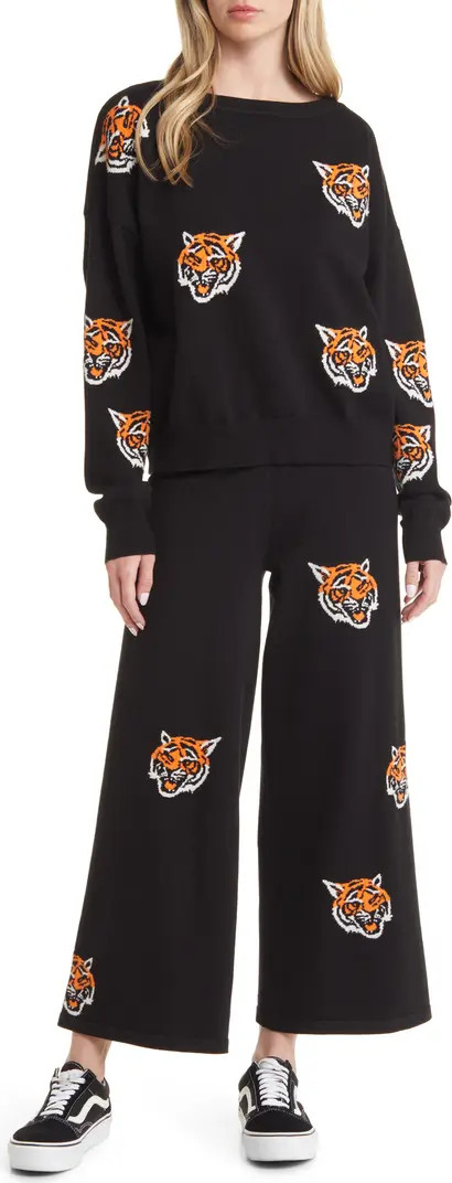 Dressed in Lala Fierce Knit Sweater & High Waist Wide Leg Pants Set | Nordstrom | Nordstrom