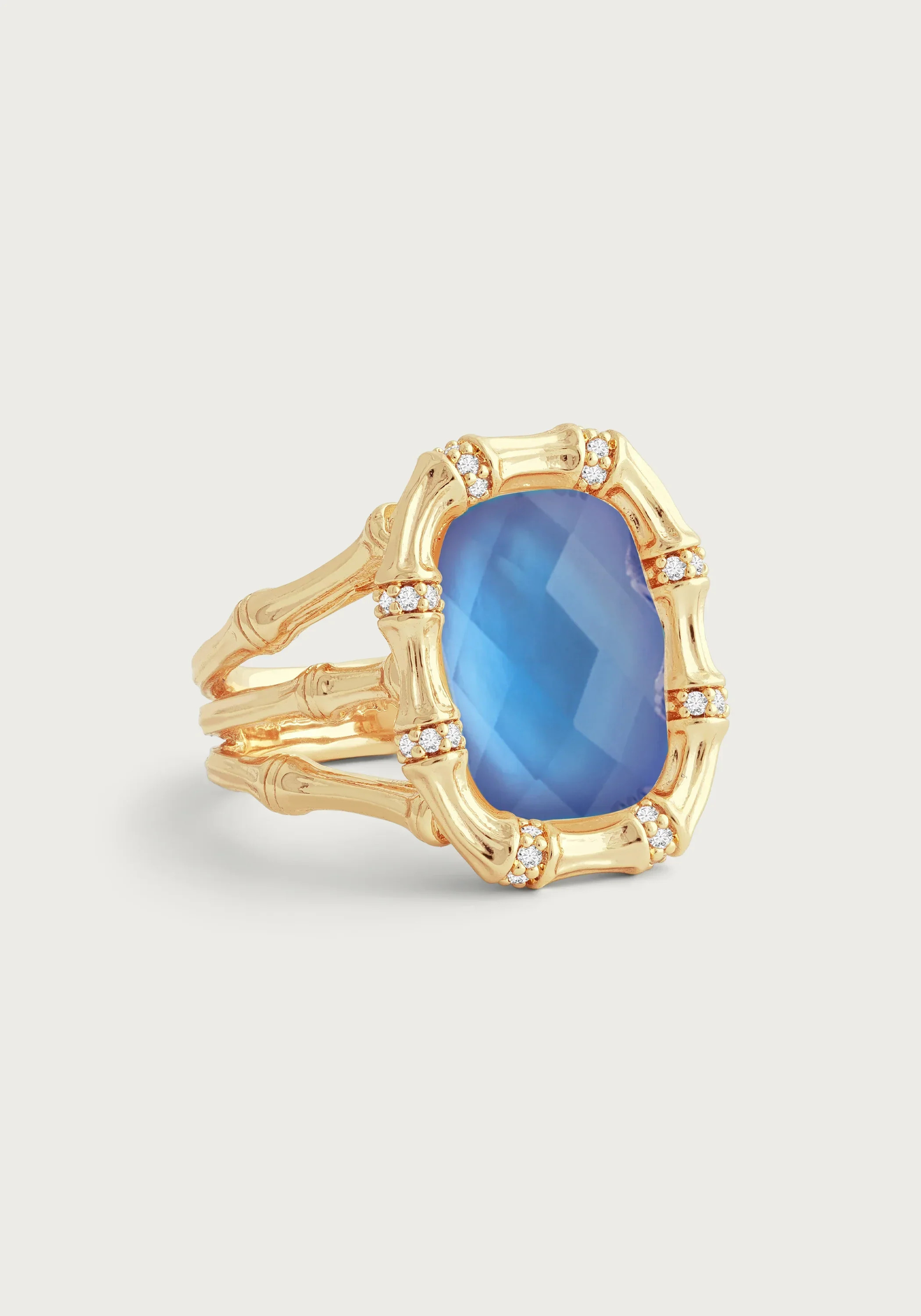 Bamboo With Stone Ring - Gemstones | Anabel Aram