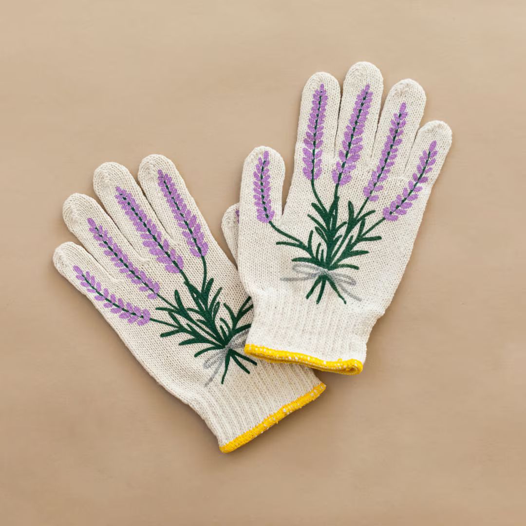 New Lavender Gardening Gloves - Etsy | Etsy (US)