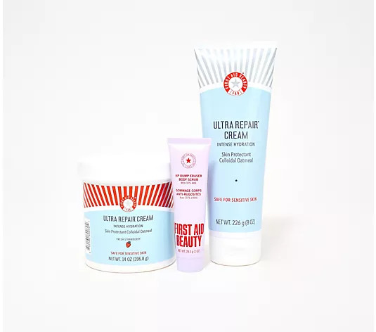 First Aid Beauty Ultra Repair Cream 14oz + 8oz Duo w/ Mini KP - QVC.com | QVC
