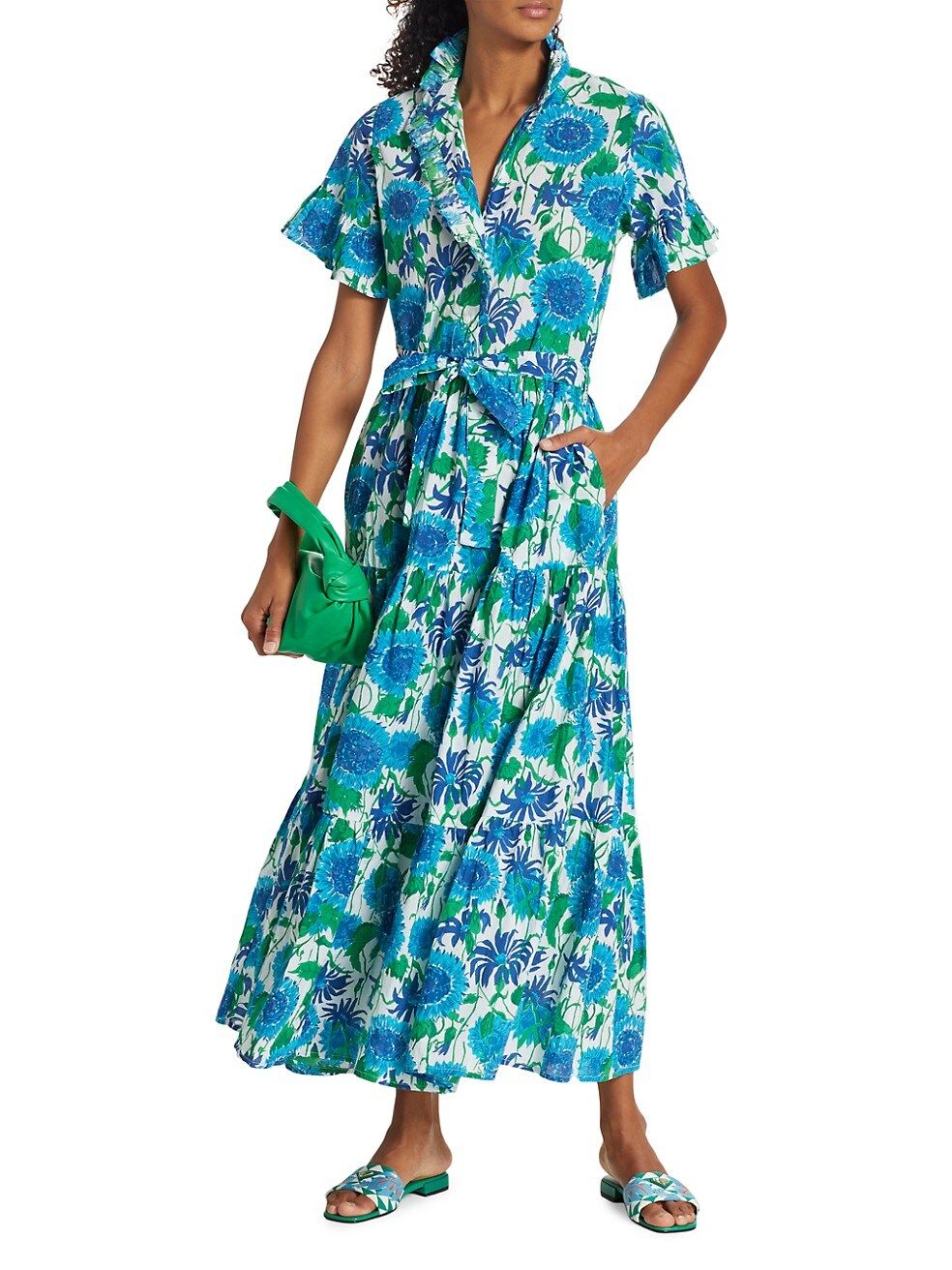 Victoria Belted Floral Maxi-Dress | Saks Fifth Avenue
