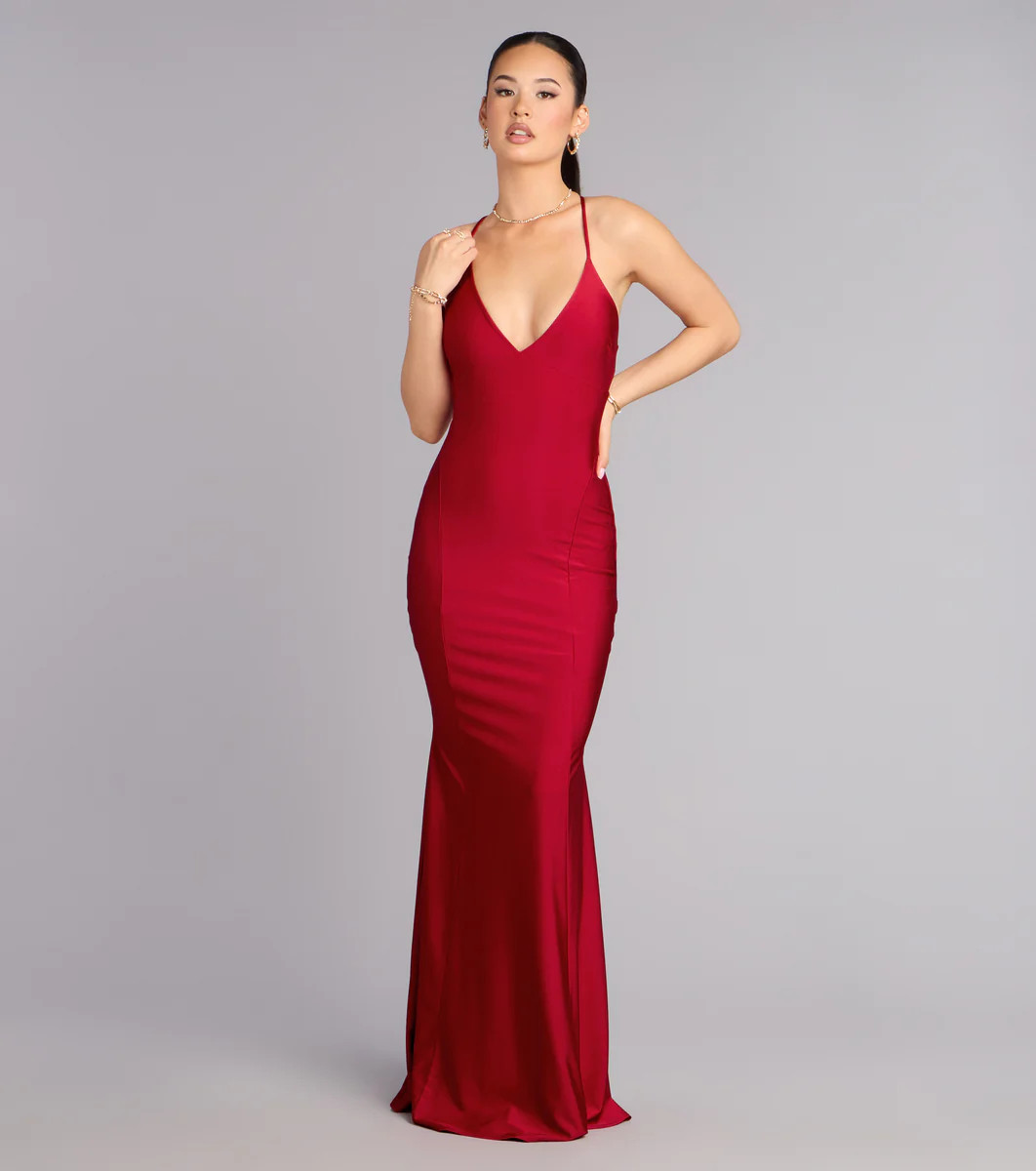 Hannah V-Neck Strappy Formal Dress | Windsor Stores
