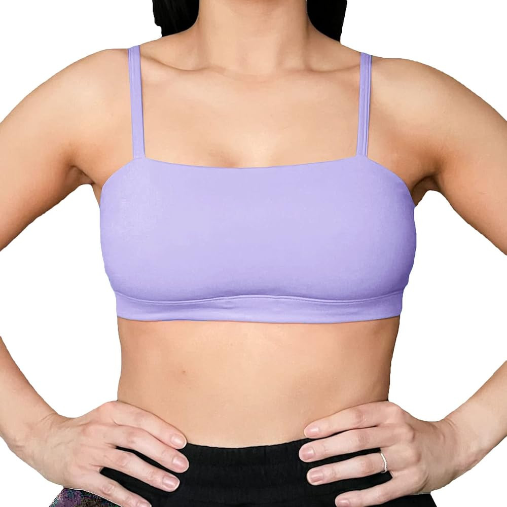 Aoxjox Women's Workout Bandeau Sports Bras Training Fitness Running Yoga Crop Tank Top | Amazon (US)