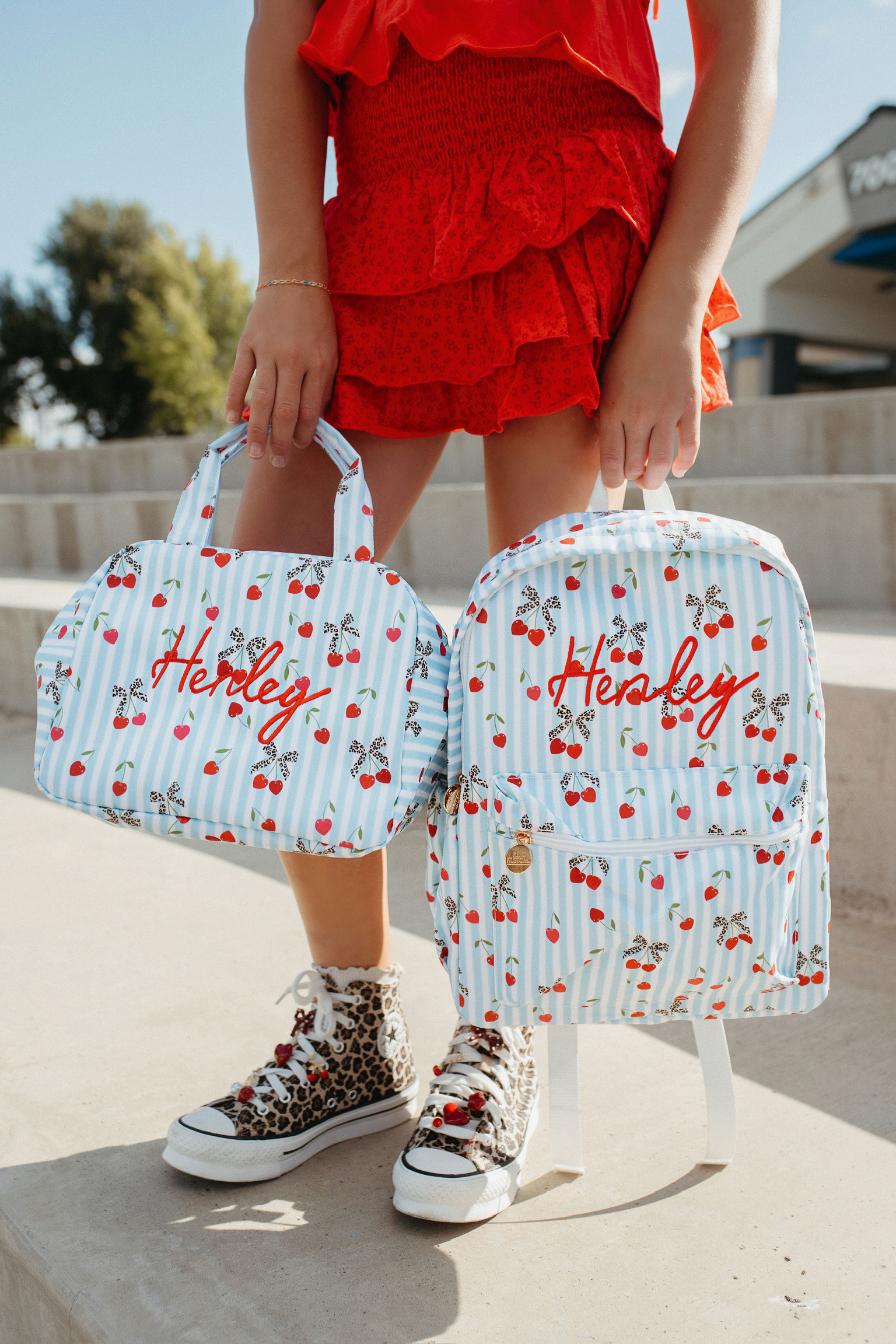 My back-to-school collection with Kenz Kustomz is finally here!! Love this cherry print 🍒

Back to school, mom life, new arrivals, backpack, bags, monogram, personalize, kenz kustomz, britt horton
 

 