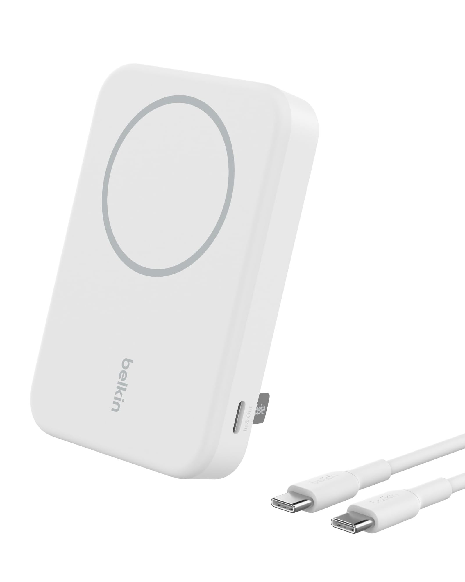 Belkin Portable Charger, Wireless Power Bank 15W 8000 mAh w/ Qi2 - MagSafe Charger w/Built-in Pop... | Amazon (US)