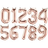 16 Inch Rose Gold Number Balloons | Pretty Birthday Foil Small | Etsy (US)