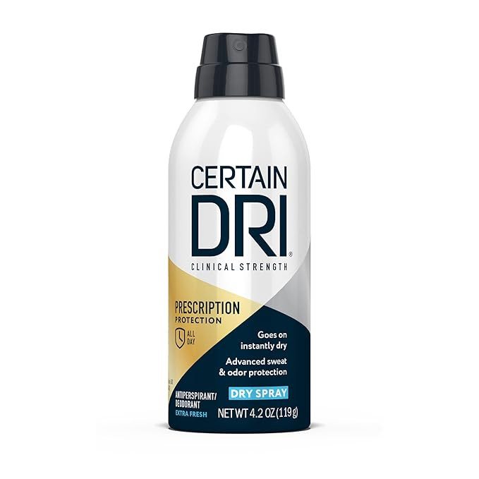 Certain Dri Prescription Strength Clinical Antiperspirant Deodorant Dry Spray for Men and Women, ... | Amazon (US)
