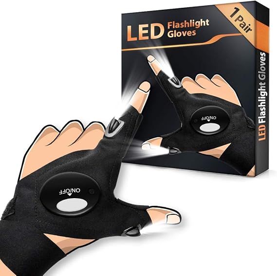 LED Flashlight Gloves Gifts for Men, Stocking Stuffers for Men Women Dad Teens, Christmas Mens Gi... | Amazon (US)