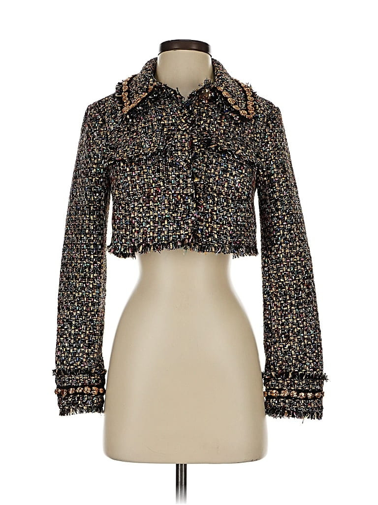 Cinq à Sept 100% Polyester Tweed Black Jacket Size 00 - 77% off | ThredUp (US)