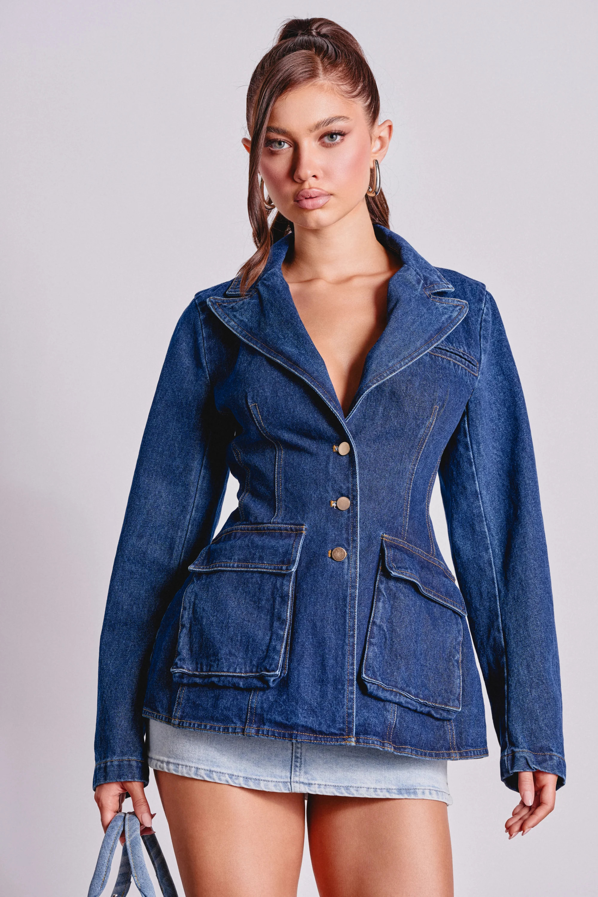 NINA DENIM BLAZER | AKIRA