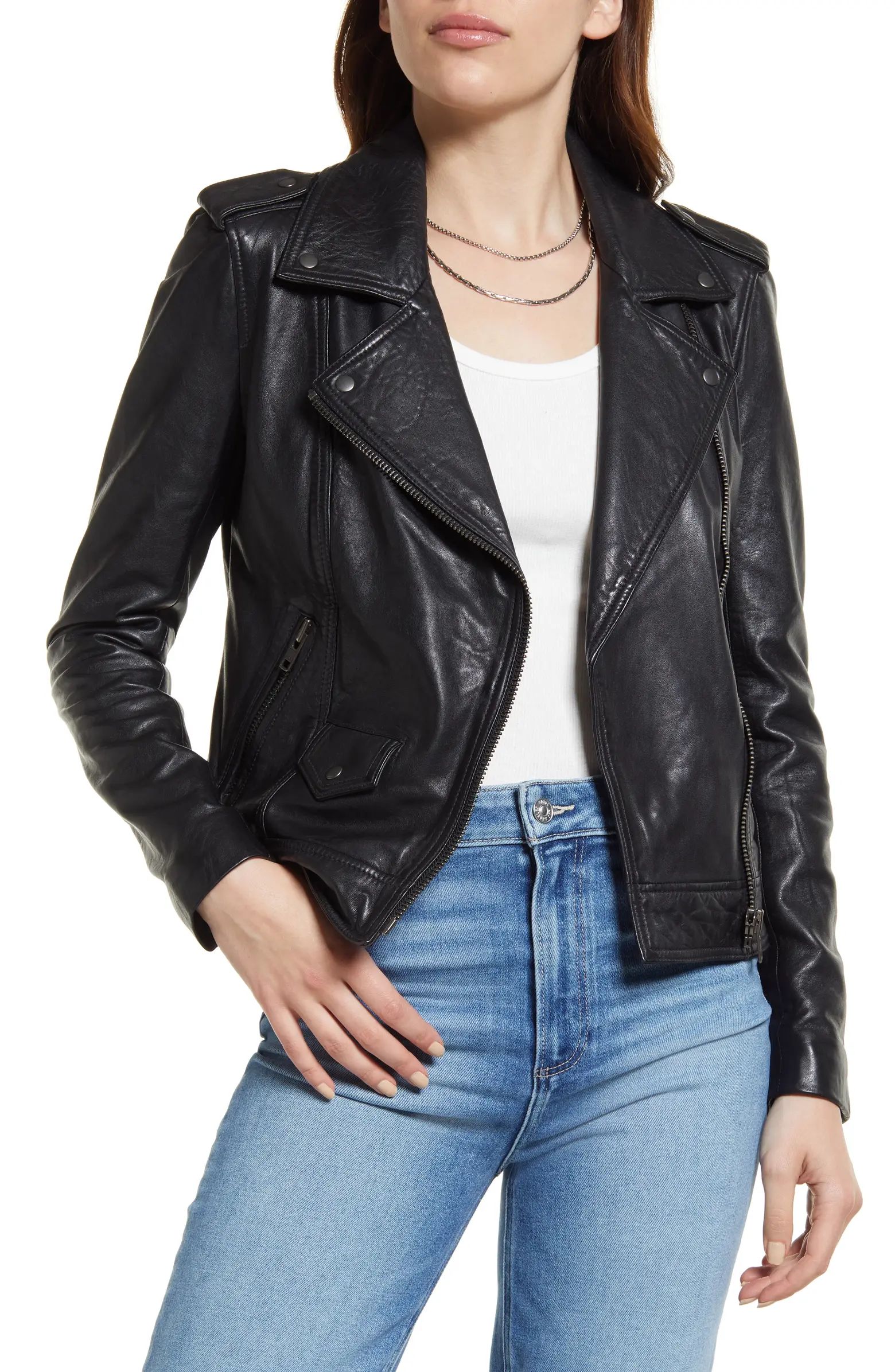 Treasure & Bond Leather Biker Jacket | Nordstrom | Nordstrom