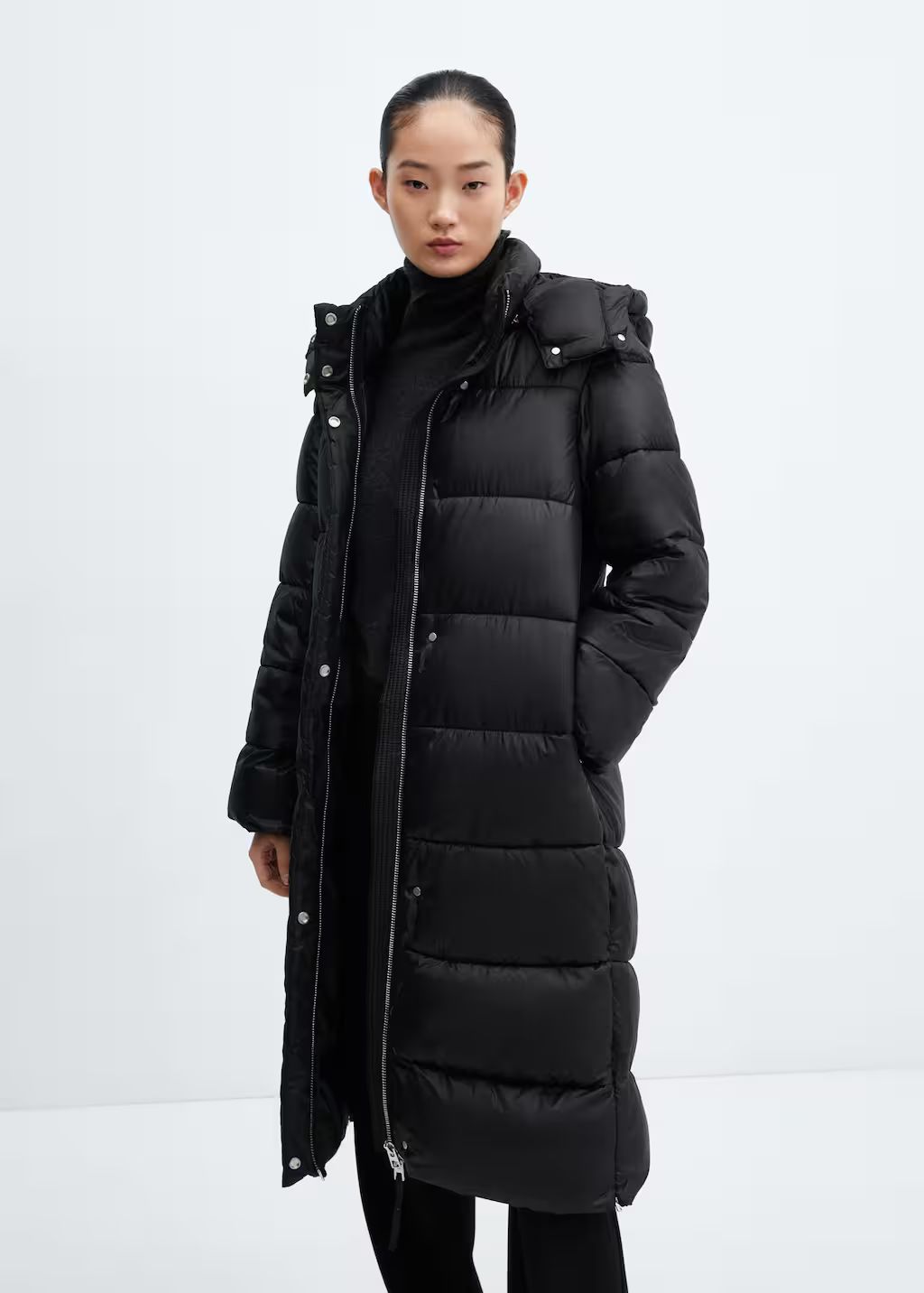 Hooded water-repellent quilted jacket | MANGO (US)