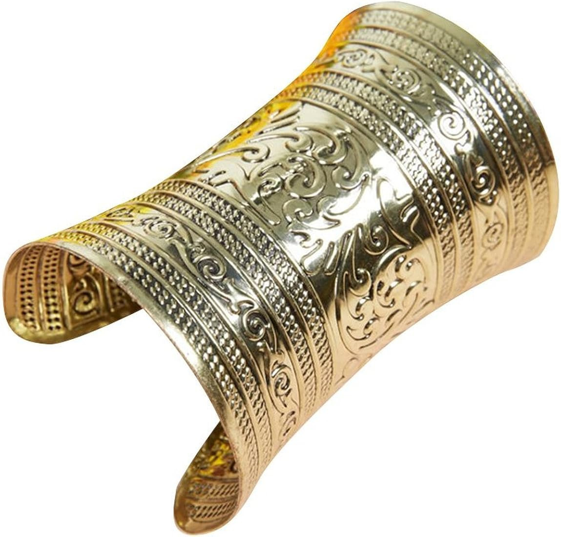 AvaCostume Bronze Tribal Gold Cuff Bracelet for Cosplay or Belly Dance | Amazon (US)