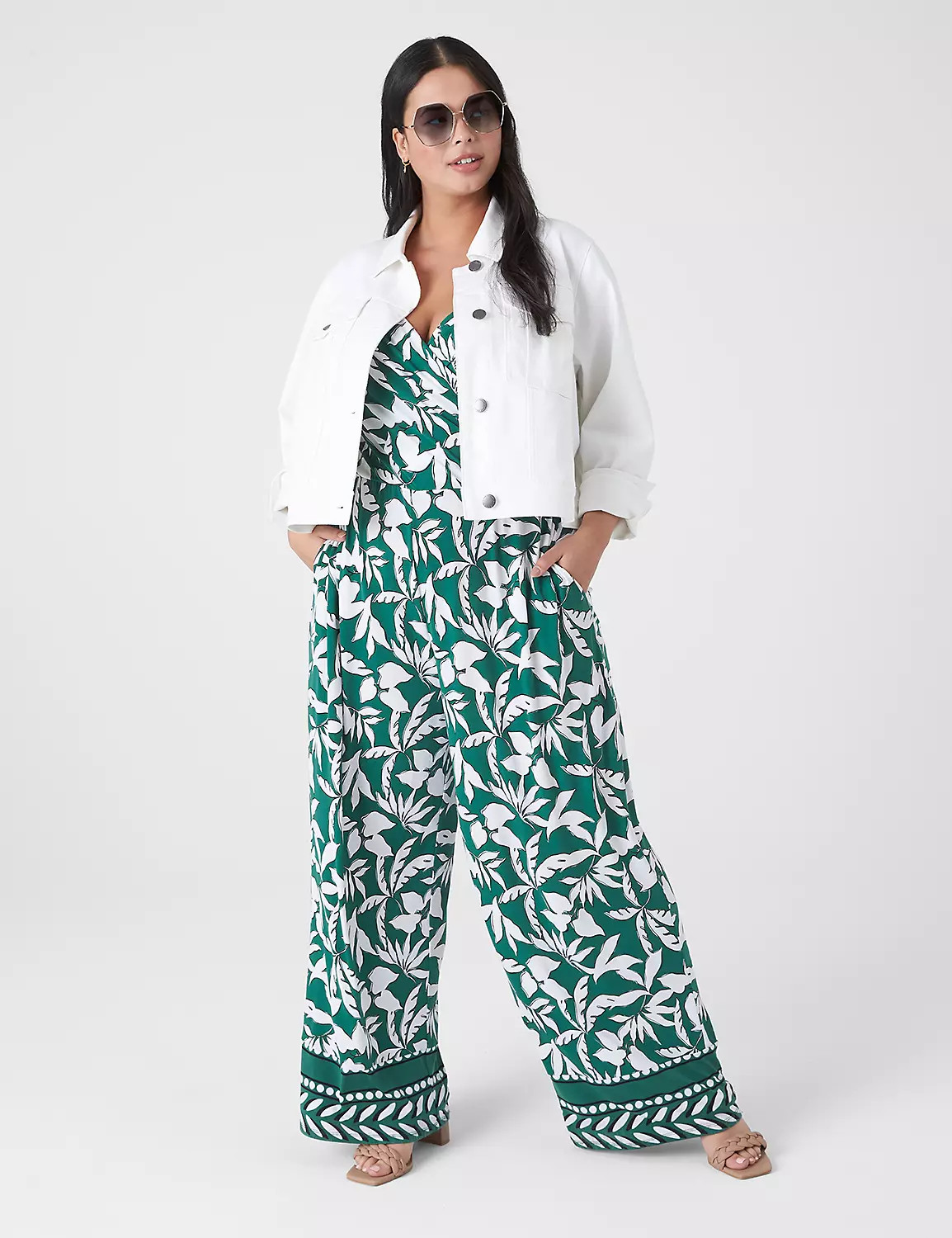 Sweetheart-Neck Ruched Wrap Jumpsuit | LaneBryant | Lane Bryant (US)