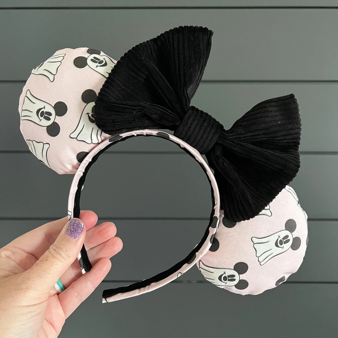 Mickey Ghosts Halloween Minnie Ears | Pink Halloween Minnie Ears | Etsy (US)
