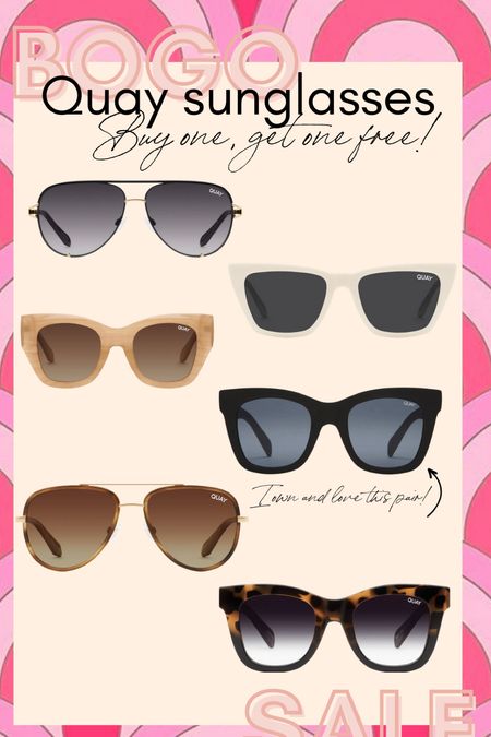 BOGO SALE! 
Quay sunglasses 
Vacation style 


#LTKunder50 #LTKstyletip #LTKsalealert
