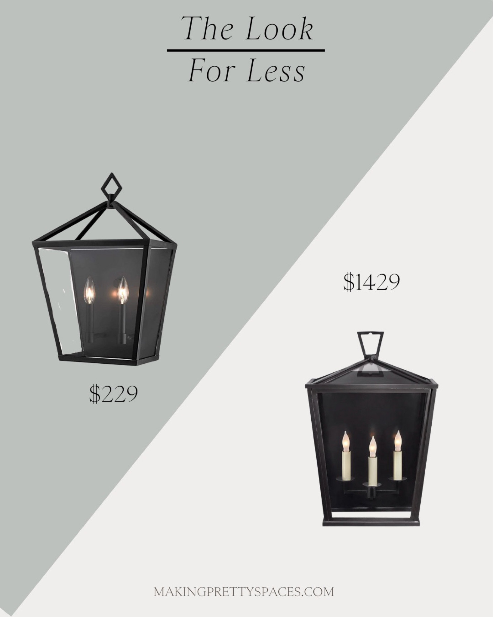Shop this sconce look for less!
Amazon dupe, amazon lighting, visual comfort lighting, black sconces, outdoor lighting

#LTKstyletip #LTKsalealert #LTKhome