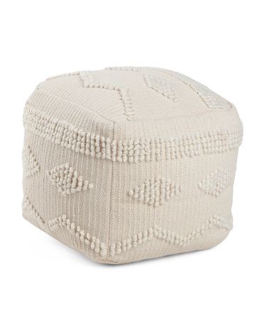 18x18 Textured Pouf | TJ Maxx