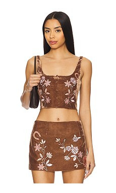 Leslie Amon x REVOLVE Desert Top in Brown from Revolve.com | Revolve Clothing (Global)