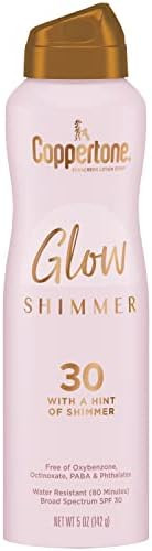 Coppertone Glow Shimmering Sunscreen Spray SPF 30, 5 Ounce (Packaging May Vary) | Amazon (US)