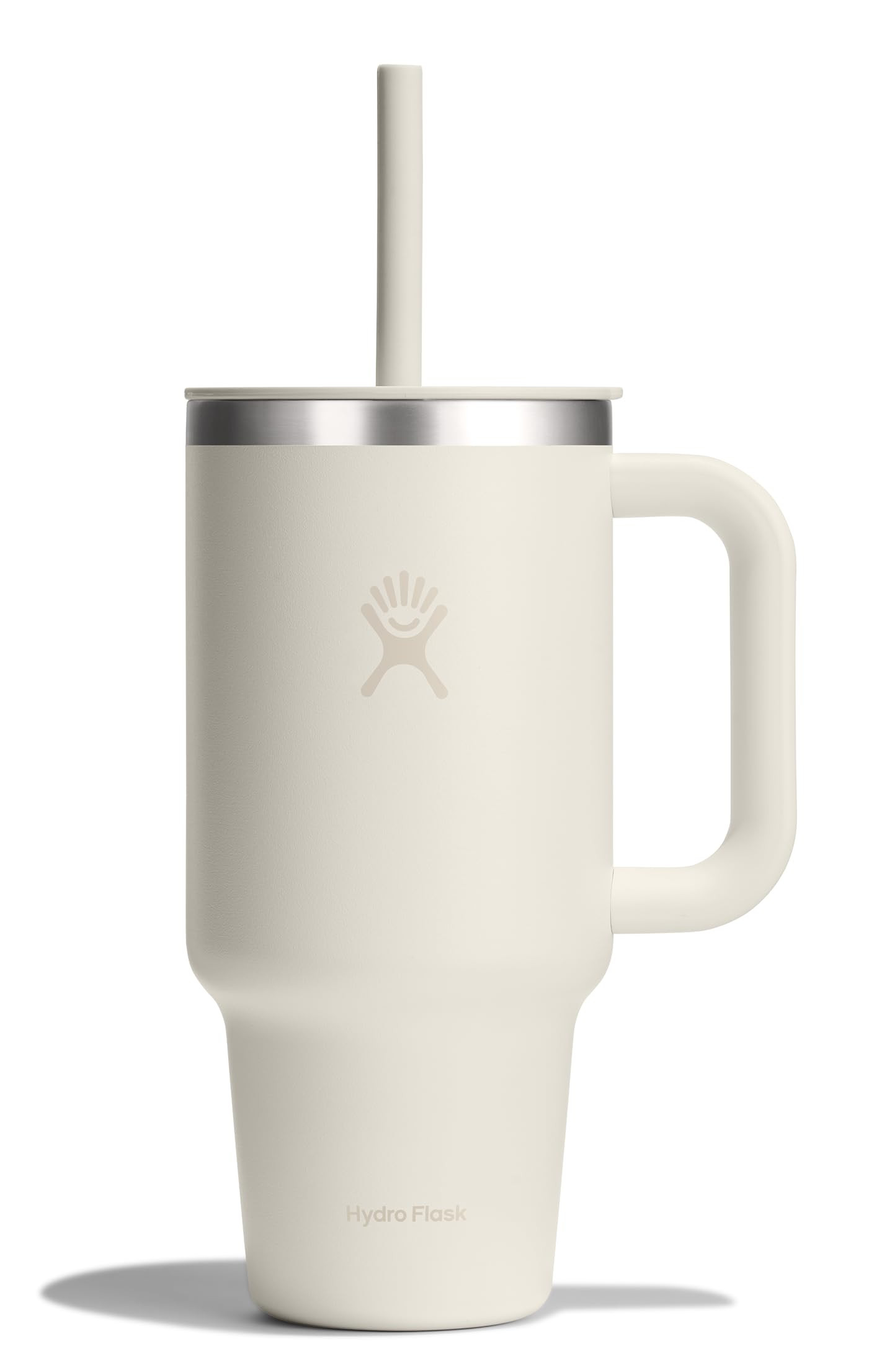 Hydro Flask 32 Oz Travel Tumbler with Handle, Lid and Straw - Insulated Stainless Steel in Ivory | Amazon (US)