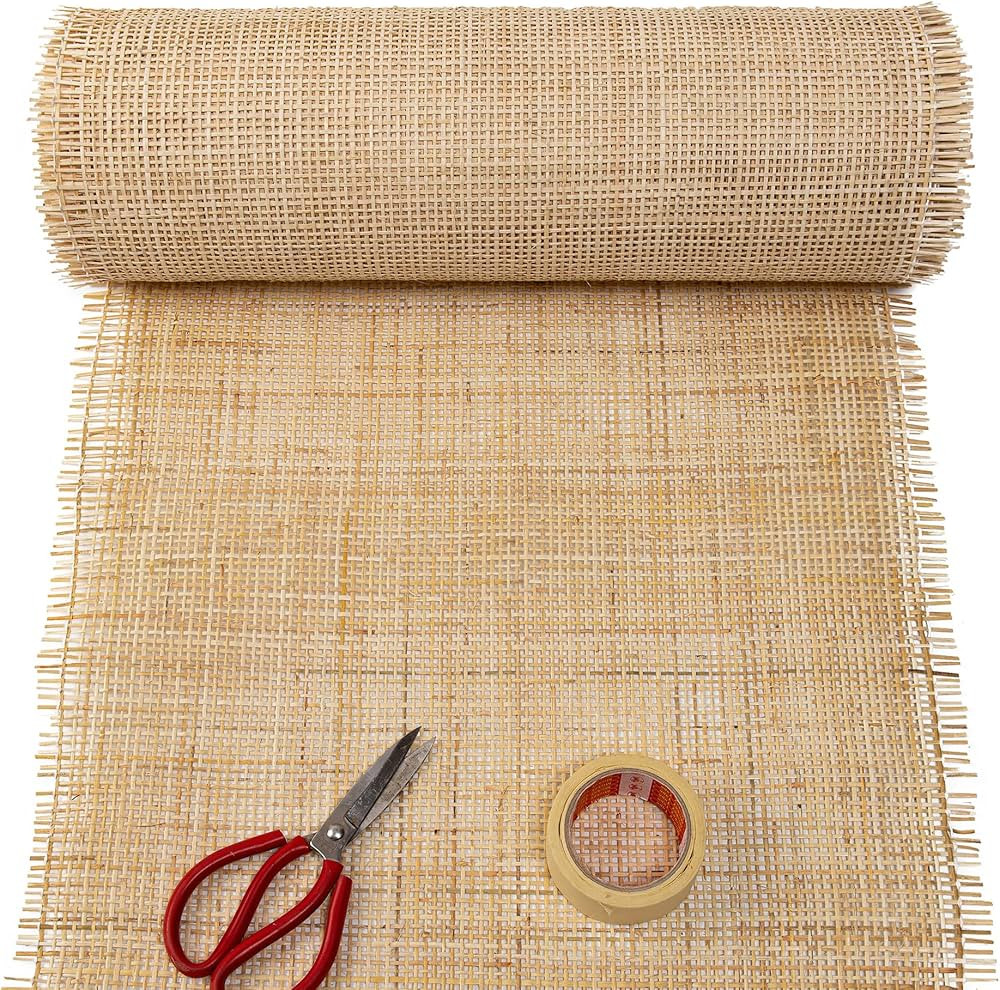 MINHKUST 16" Width Natural Square Rattan Cane Webbing Roll 6 Feet Length for Caning Projects | Pr... | Amazon (US)