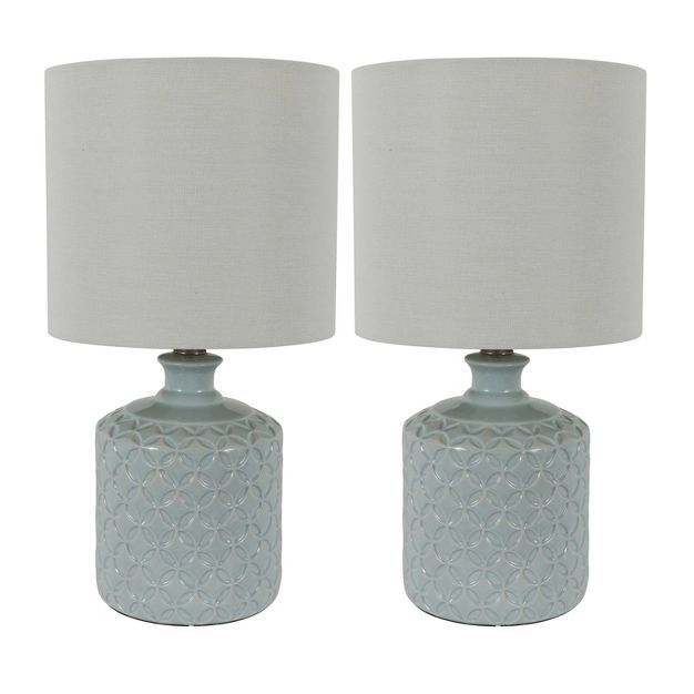 Set of 2 Della Ceramic LED Table Lamps (Includes Energy Efficient Light Bulb) - Decor Therapy | Target